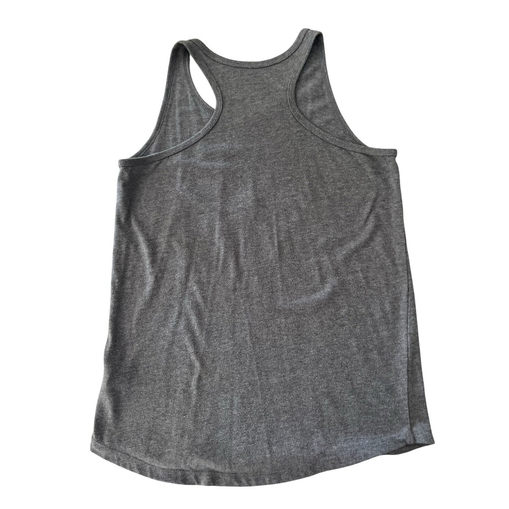 MLB New York Yankees‎ Girls XL 14 Gray Heart Metallic Teal Racerback Tank Top - Picture 2 of 5
